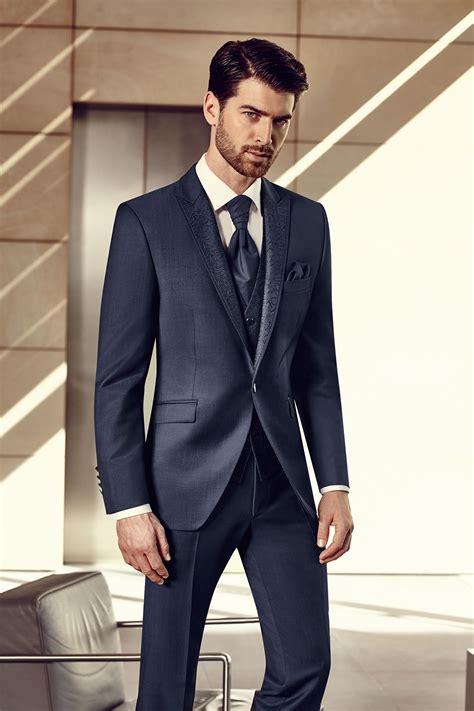 navy blue gucci suit|Slim Fit Wool Mohair Suit In Dark Blue .